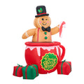 Tinseltown 1.8M Christmas Inflatable Gingerbread Man Xmas Decor LED Lights