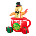 Tinseltown 1.8M Christmas Inflatable Gingerbread Man Xmas Decor LED Lights