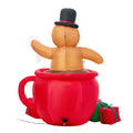 Tinseltown 1.8M Christmas Inflatable Gingerbread Man Xmas Decor LED Lights