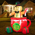 Tinseltown 1.8M Christmas Inflatable Gingerbread Man Xmas Decor LED Lights