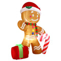 Tinseltown 2.4M Christmas Inflatable Gingerbread Man LED Lights Outdoor Decor