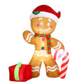 Tinseltown 2.4M Christmas Inflatable Gingerbread Man LED Lights Outdoor Decor