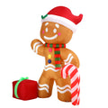 Tinseltown 2.4M Christmas Inflatable Gingerbread Man LED Lights Outdoor Decor