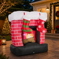 Tinseltown 1.5M Christmas Inflatable Fireplace LED Light Indoor Outdoor Decor