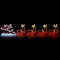 Tinseltown Christmas Light LED Motif Rope Lights Santa Riding 4 Reindeer Outdoor