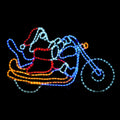 Tinseltown Christmas Lights Santa Motorbike LED Rope Lights Motifs Display