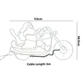 Tinseltown Christmas Lights Santa Motorbike LED Rope Lights Motifs Display