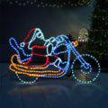 Tinseltown Christmas Lights Santa Motorbike LED Rope Lights Motifs Display