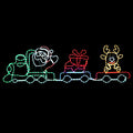 Tinseltown Christmas Light LED Motif Lights Santa Train 196cm Xmas Decor Display