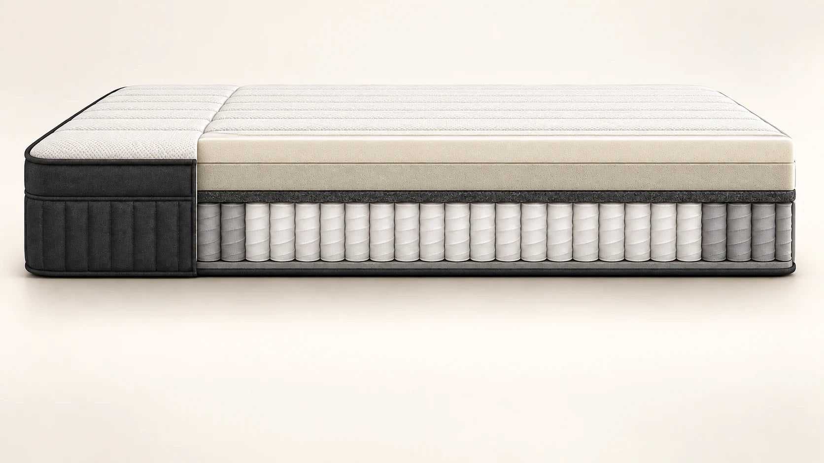 Construction cutaway illustration of the 30cm Extra-Firm Pocket Spring mattress